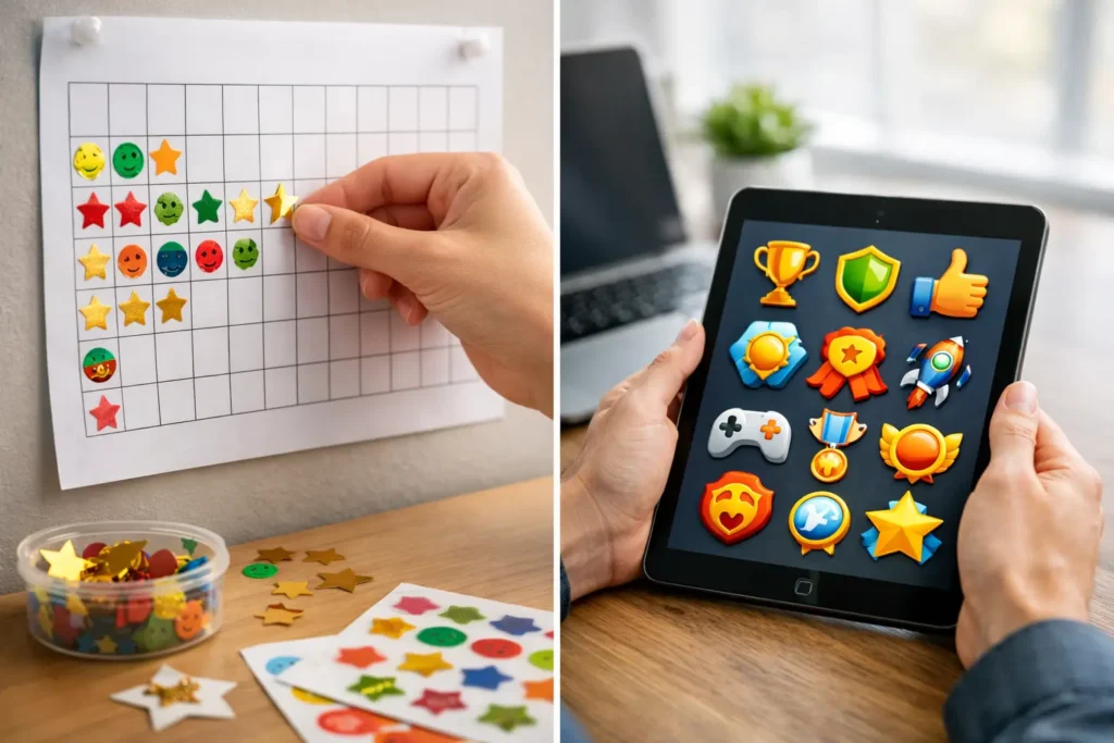 Sticker Charts Versus Digital Badges: Which Helps?